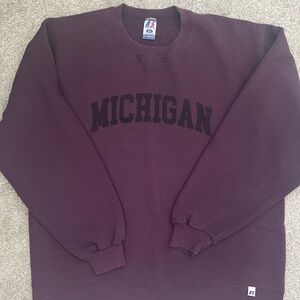 Michigan Russell Athletic Maroon Sweatshirt